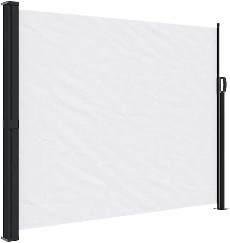 Ištraukiama šoninė markizė, baltos spalvos, 160x500cm