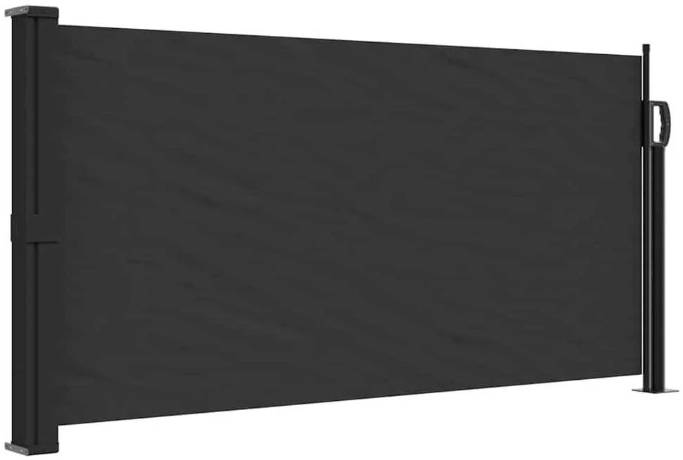 Ištraukiama šoninė markizė, juodos spalvos, 100x300cm