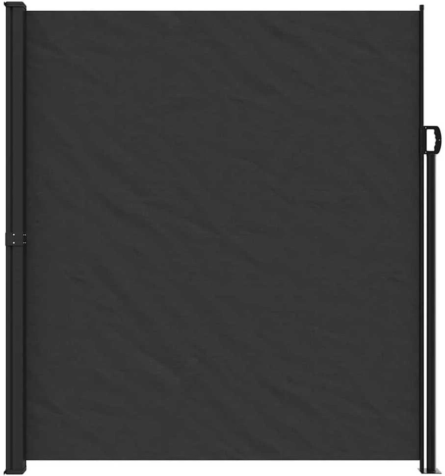 Ištraukiama šoninė markizė, juodos spalvos, 220x300cm