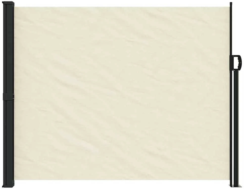 Ištraukiama šoninė markizė, kreminės spalvos, 160x500cm