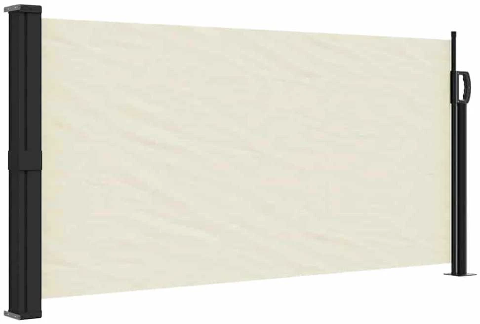 Ištraukiama šoninė markizė, kreminės spalvos, 100x500cm