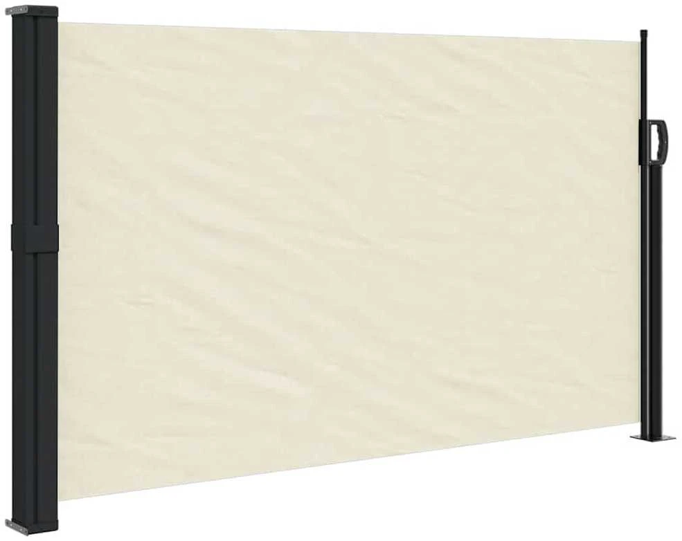 Ištraukiama šoninė markizė, kreminės spalvos, 120x500cm