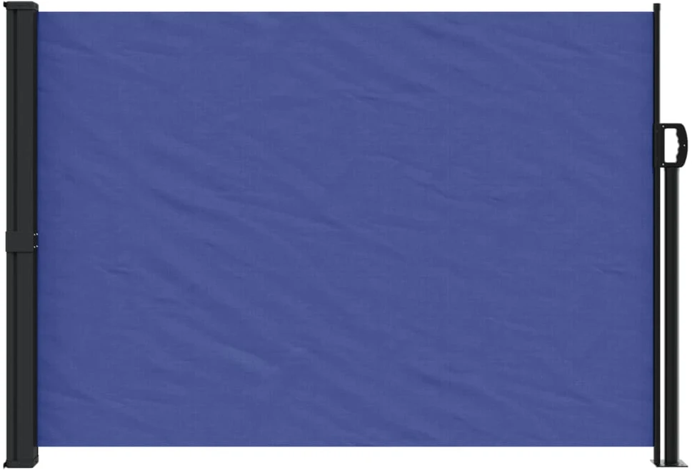 Ištraukiama šoninė markizė, mėlynos spalvos, 140x500cm