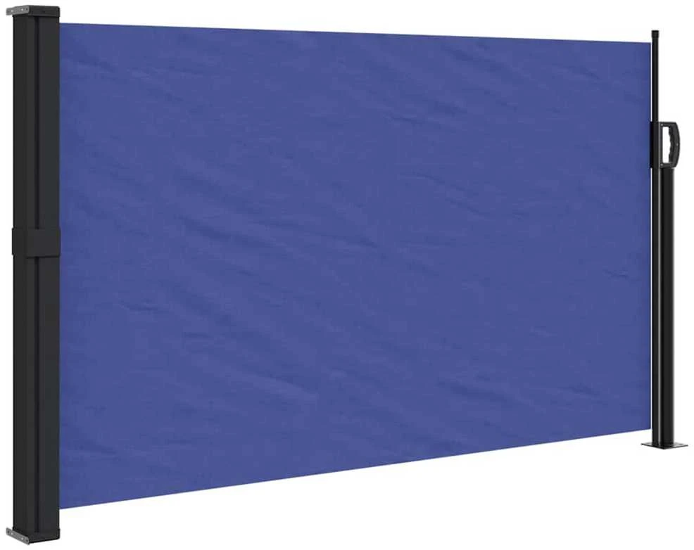 Ištraukiama šoninė markizė, mėlynos spalvos, 117x300cm