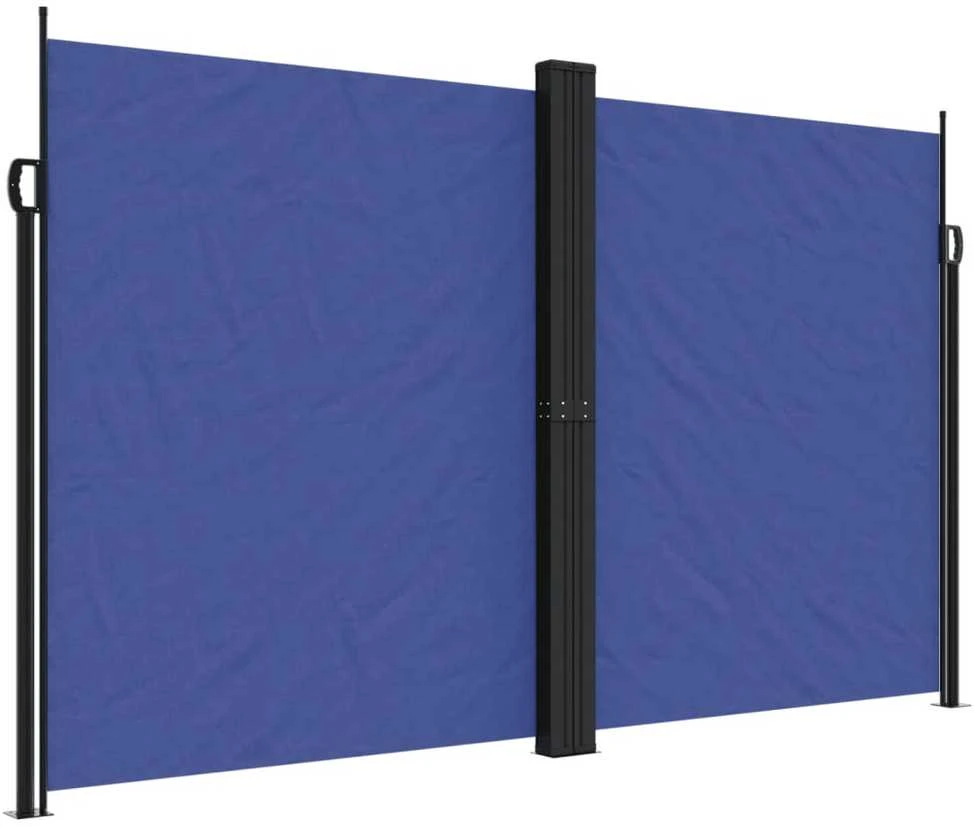 Ištraukiama šoninė markizė, mėlynos spalvos, 200x600cm