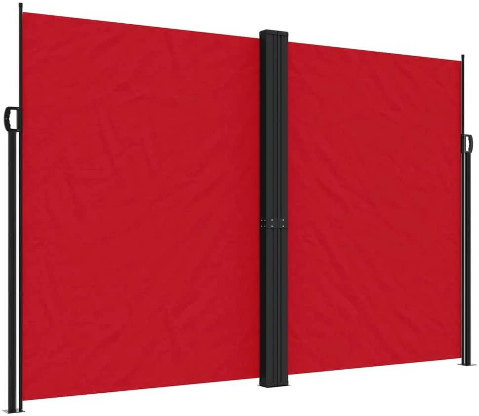 Ištraukiama šoninė markizė, raudonos spalvos, 220x600cm
