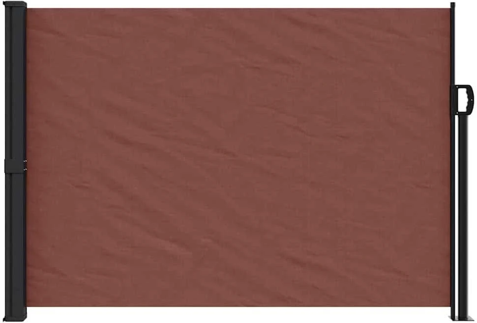 Ištraukiama šoninė markizė, rudos spalvos, 140x500cm
