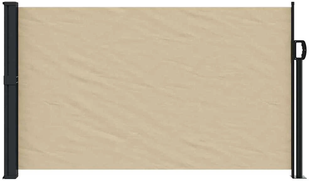 Ištraukiama šoninė markizė, smėlio spalvos, 120x500cm