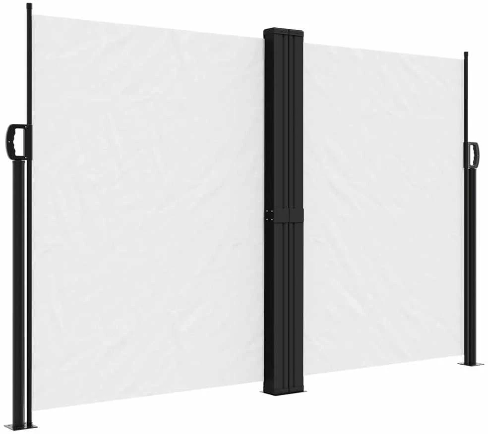 Ištraukiama šoninė pertvara, baltos spalvos, 160x1200cm