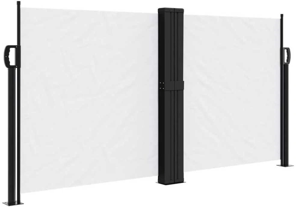 Ištraukiama šoninė pertvara, baltos spalvos, 120x600cm