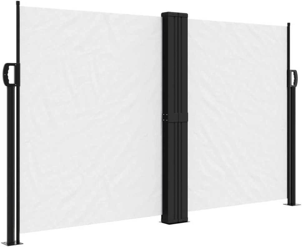 Ištraukiama šoninė pertvara, baltos spalvos, 140x600cm