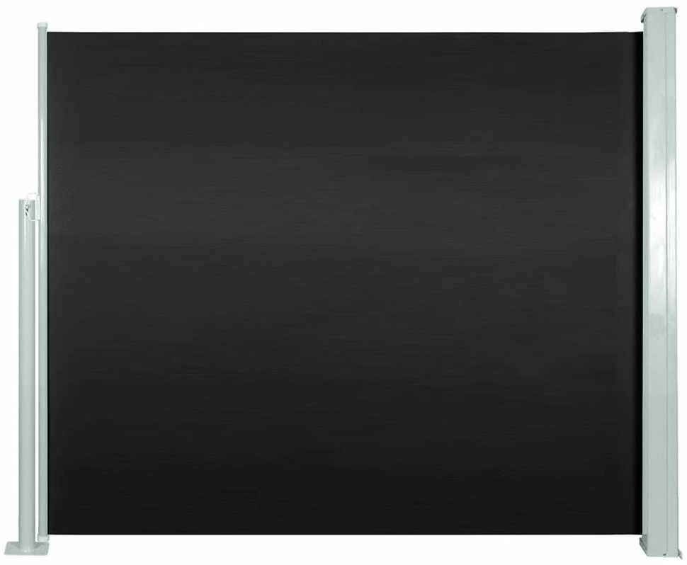 Ištraukiama šoninė pertvara, juodos spalvos, 120x300cm
