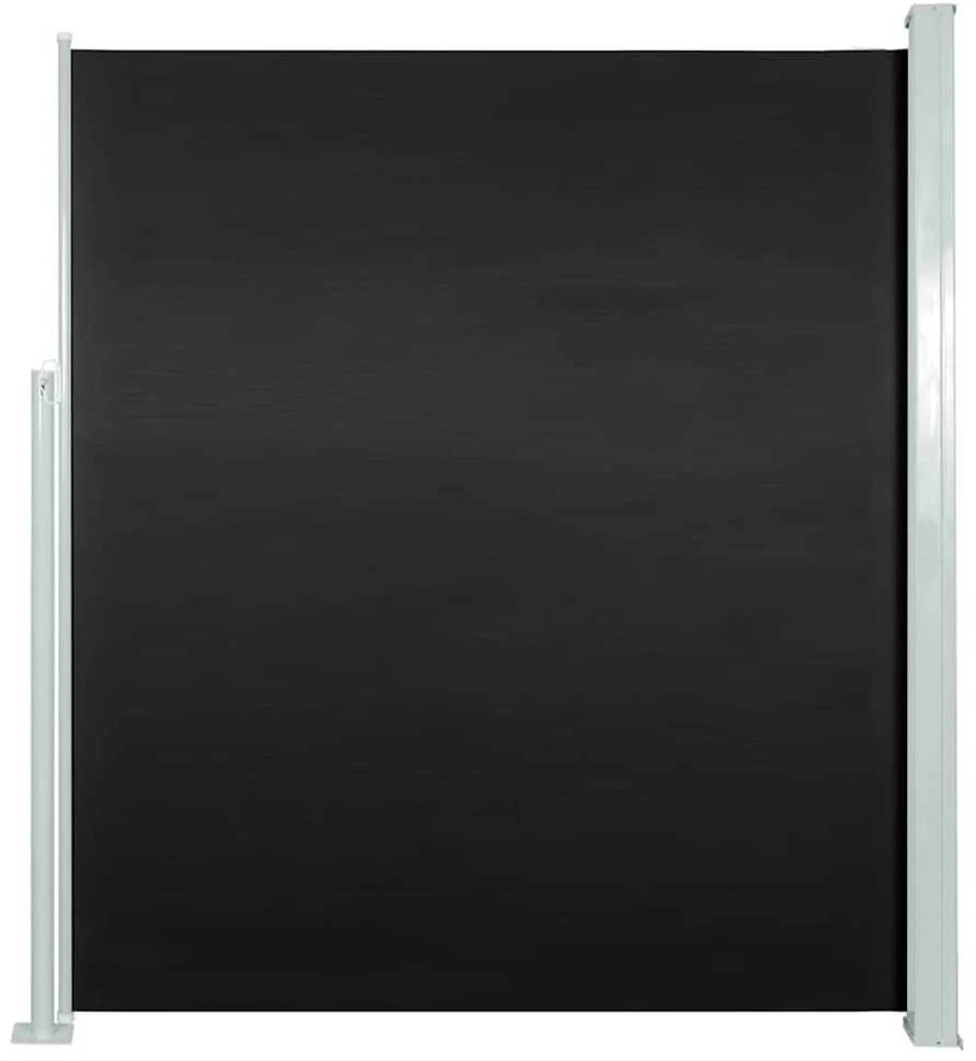 Ištraukiama šoninė pertvara, juodos spalvos, 120x300cm