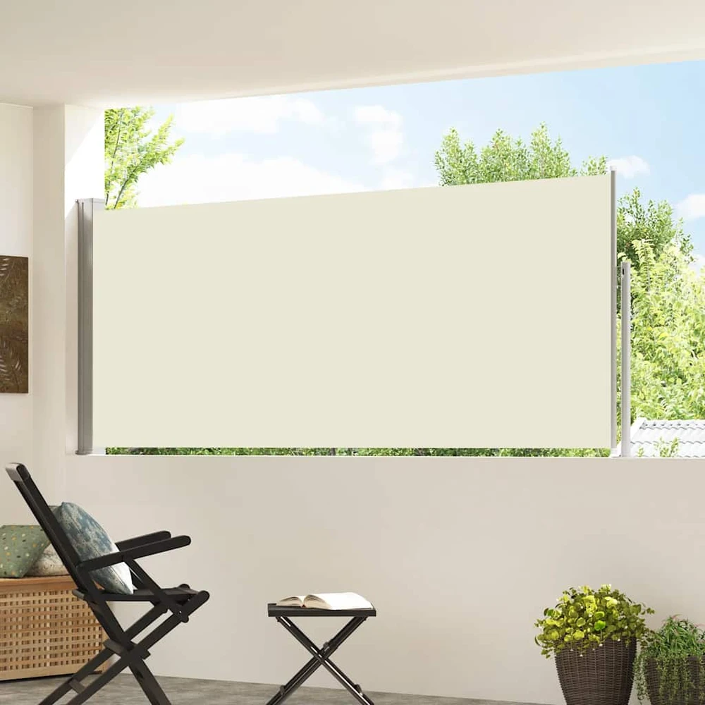 Ištraukiama šoninė pertvara, kreminės spalvos, 120x300cm