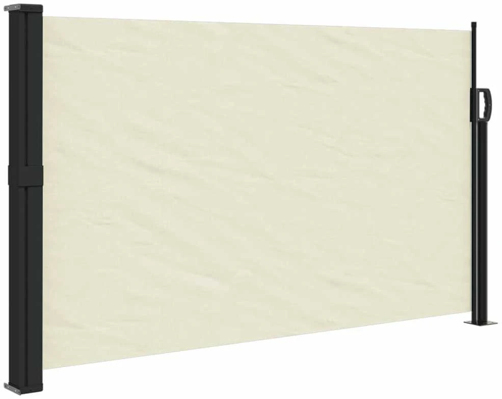 Ištraukiama šoninė pertvara, kreminės spalvos, 120x600cm