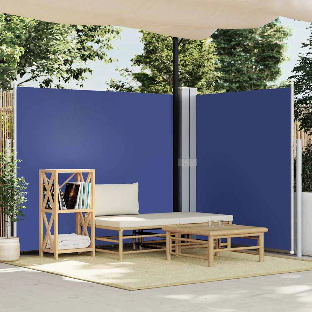 Ištraukiama šoninė pertvara, mėlynos spalvos, 180x600cm