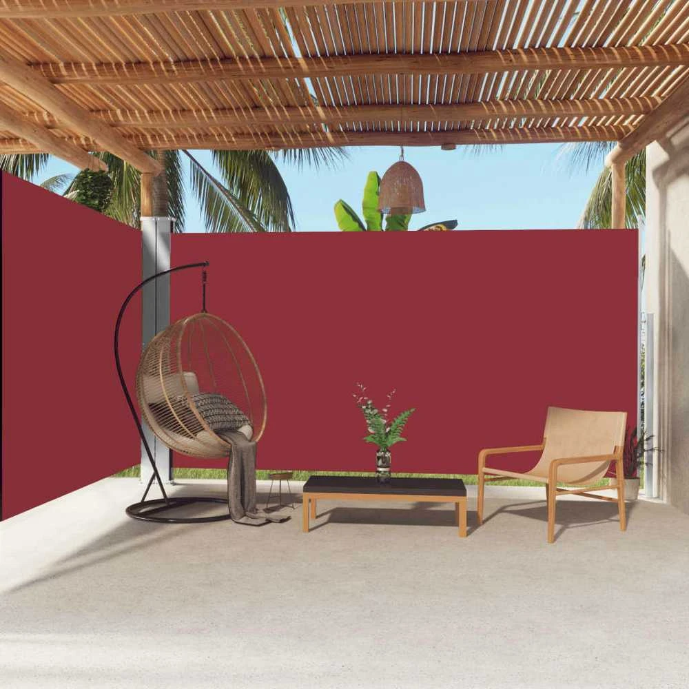 Ištraukiama šoninė pertvara, raudonos spalvos, 200x600cm