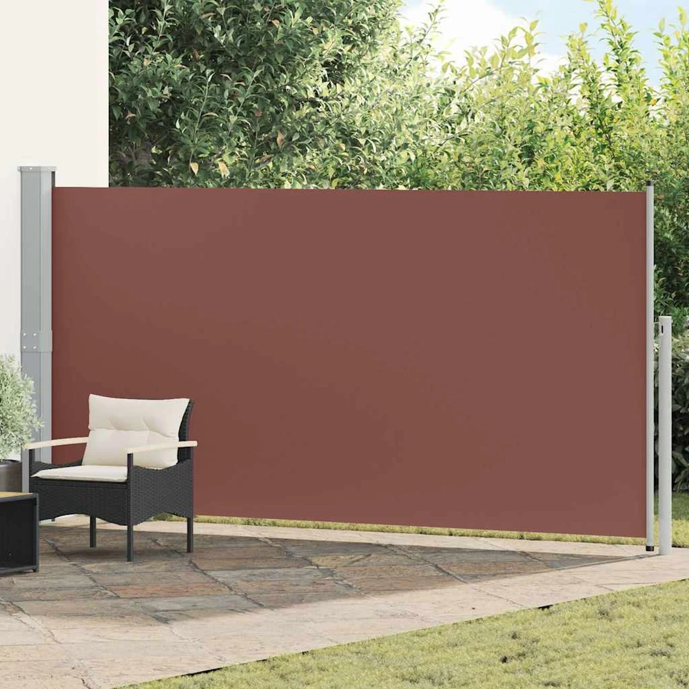 Ištraukiama šoninė pertvara, rudos spalvos, 160x500cm