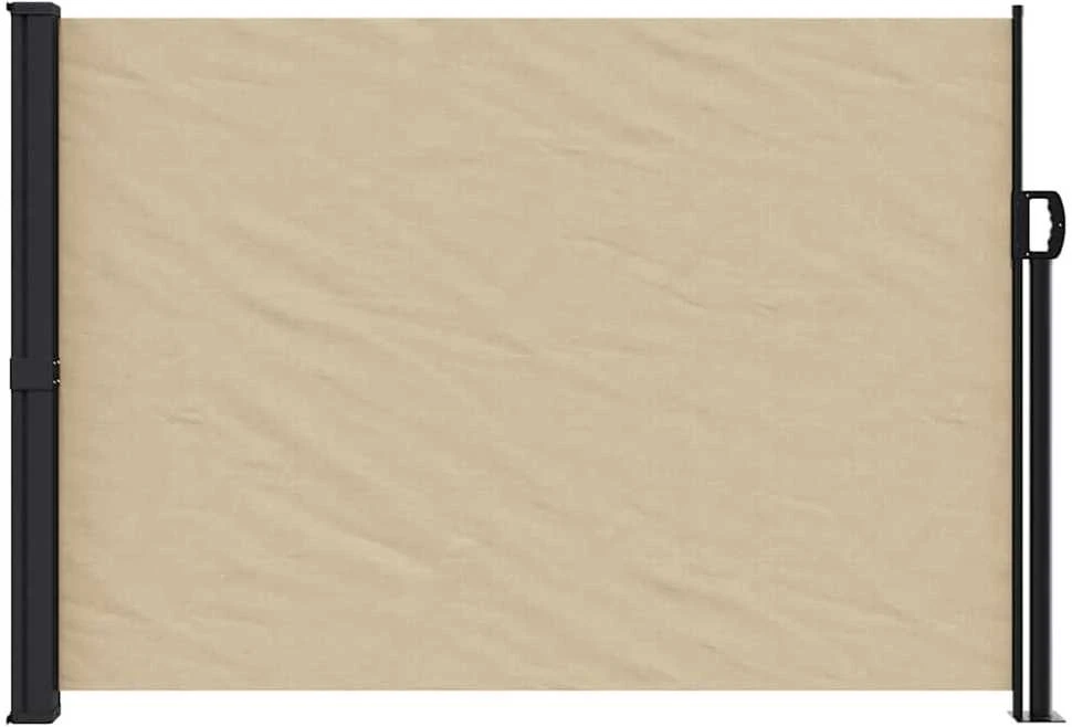 Ištraukiama šoninė pertvara, smėlio spalvos, 140x600cm
