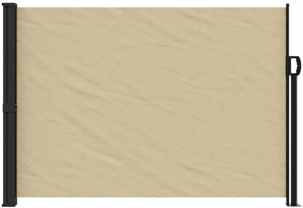 Ištraukiama šoninė pertvara, smėlio spalvos, 140x600cm