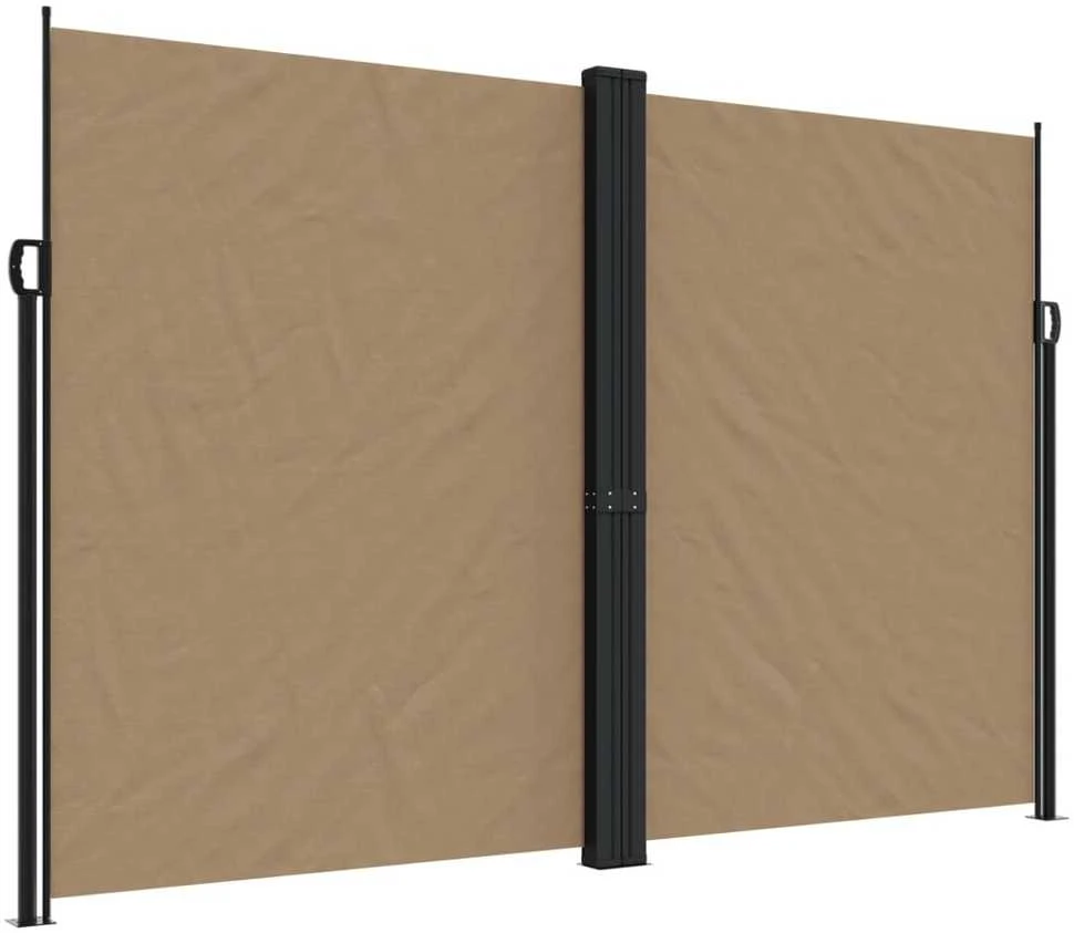 Ištraukiama šoninė pertvara, taupe spalvos, 220x1000cm