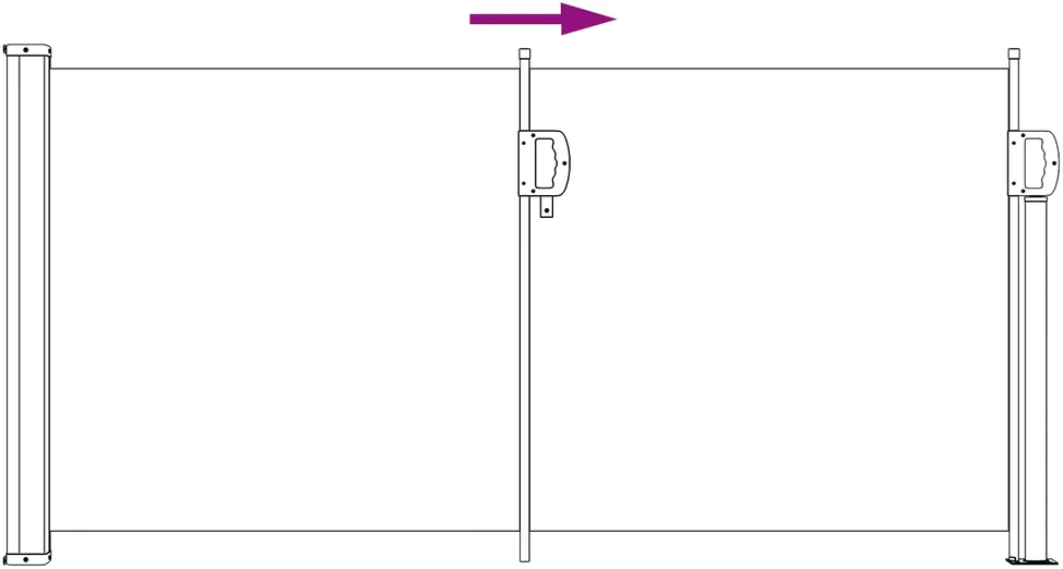 Ištraukiama šoninė užuolaida 300 x 100 cm Poliesteris