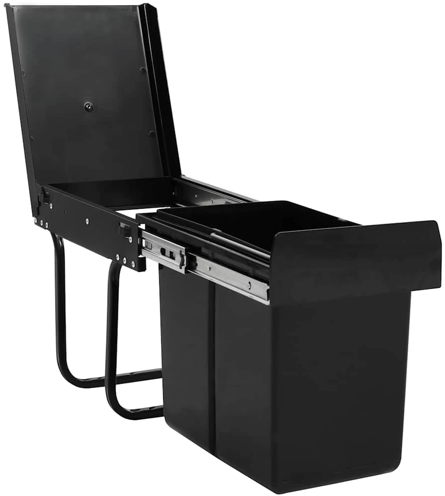 Ištraukiama virtuvės spintelės šiukšliadėžė, 20l, soft-close