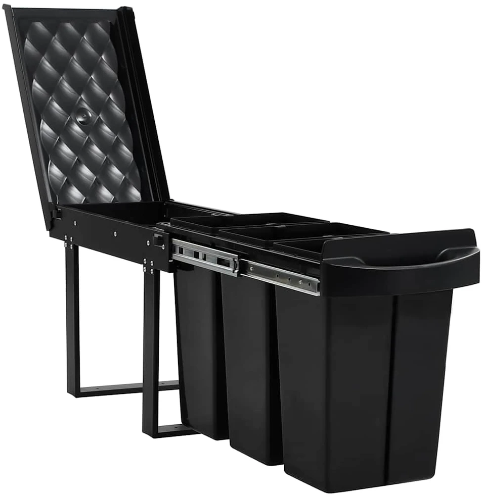 Ištraukiama virtuvės spintelės šiukšliadėžė, 36l, soft-close