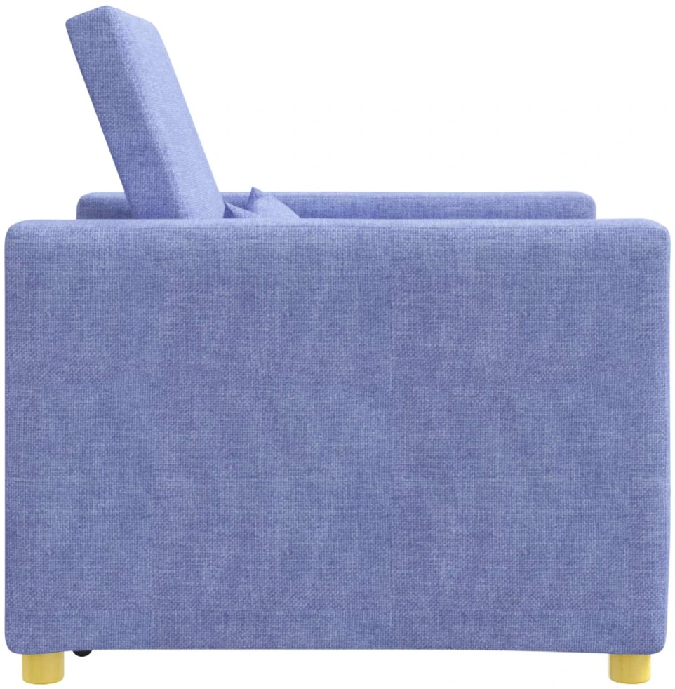 Fotelis Ištraukiamas sofa-lova vienvietis Džinsinė mėlyna audinys