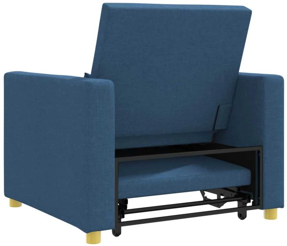 Ištraukiamas sofa-lova vienvietis Mėlyna 90 x 165 x 87 cm