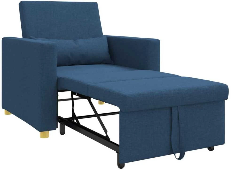 Ištraukiamas sofa-lova vienvietis Mėlyna 90 x 165 x 87 cm