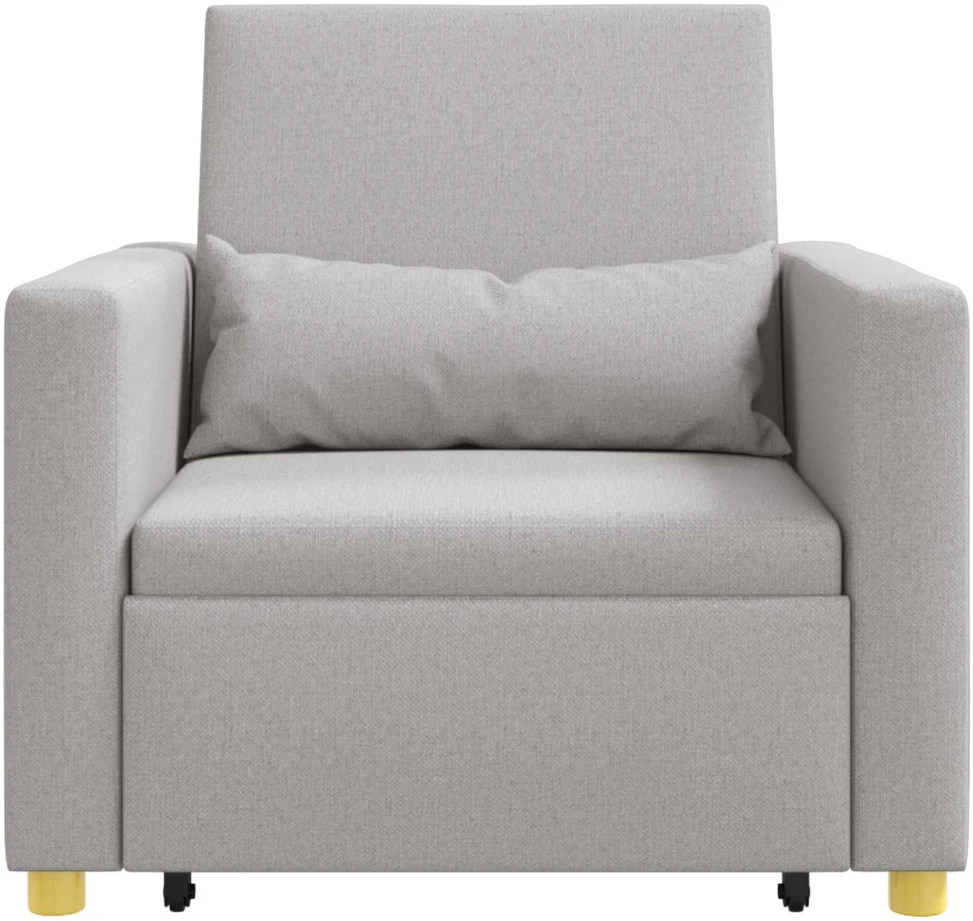 Ištraukiamas sofa-lova vienvietis su ratais Debesų pilka