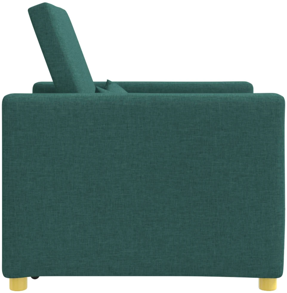 Ištraukiamas sofa-lova vienvietis su ratu Tamsiai žalia audinys
