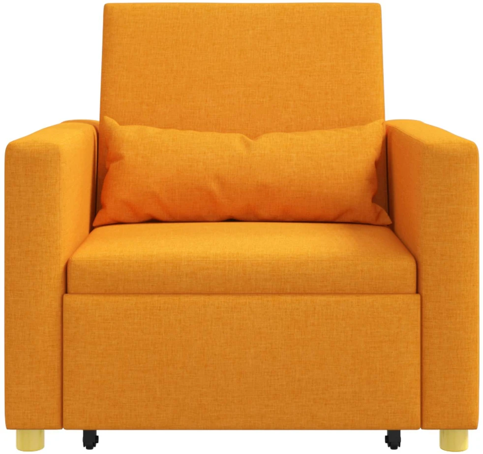 Ištraukiamas sofa-lova vienvietis Tamsiai geltona audinys