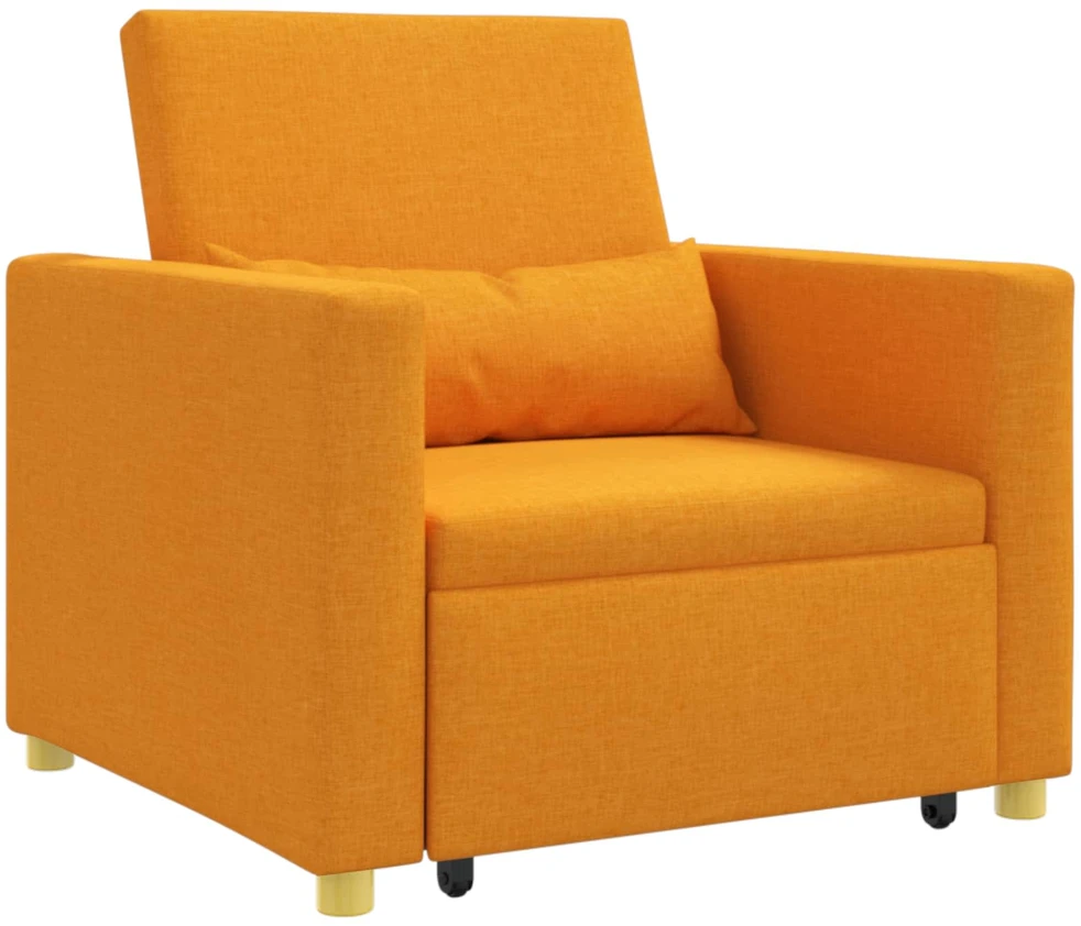 Ištraukiamas sofa-lova vienvietis Tamsiai geltona audinys