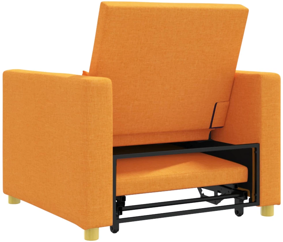 Ištraukiamas sofa-lova vienvietis Tamsiai geltona audinys