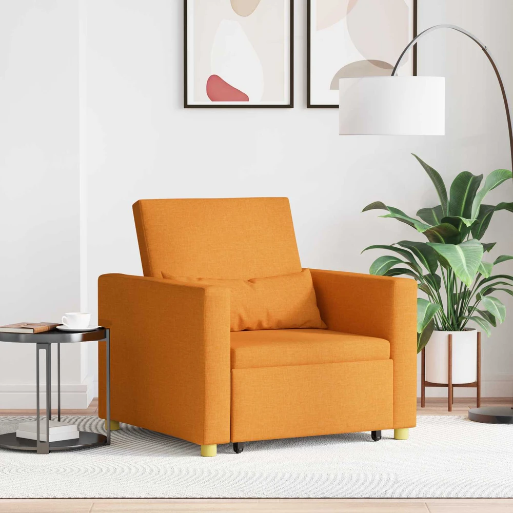 Ištraukiamas sofa-lova vienvietis Tamsiai geltona audinys