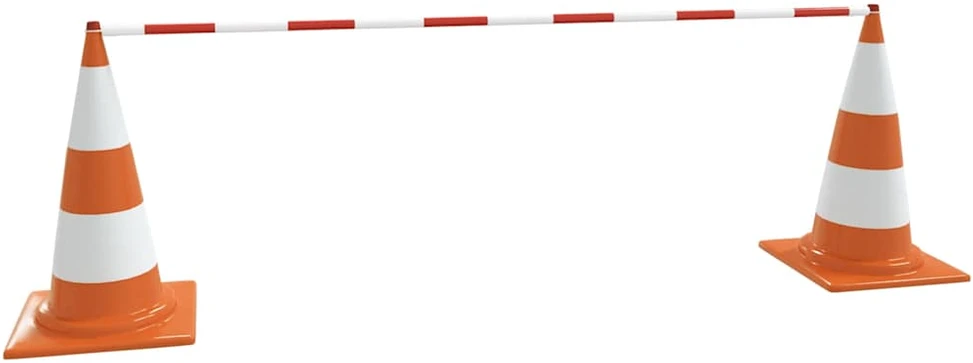 Ištraukiami kelio užtvarai, 10vnt., ABS, 116–197cm