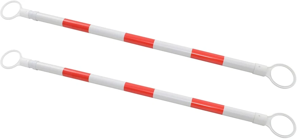 Ištraukiami kelio užtvarai, 2vnt., plastikas, 116–197cm