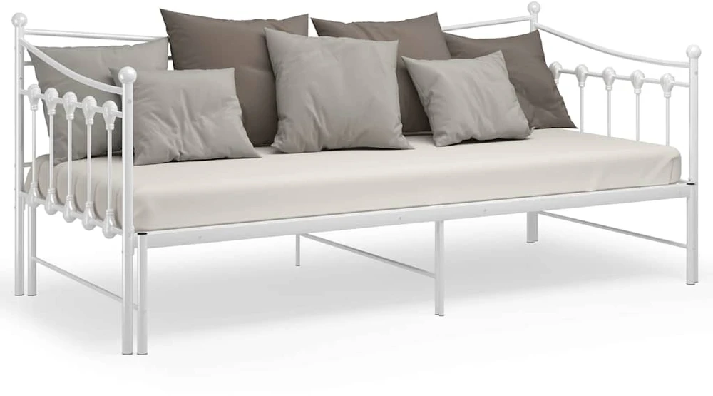 Ištraukiamos sofos-lovos rėmas, baltas, 90x200cm, metalas