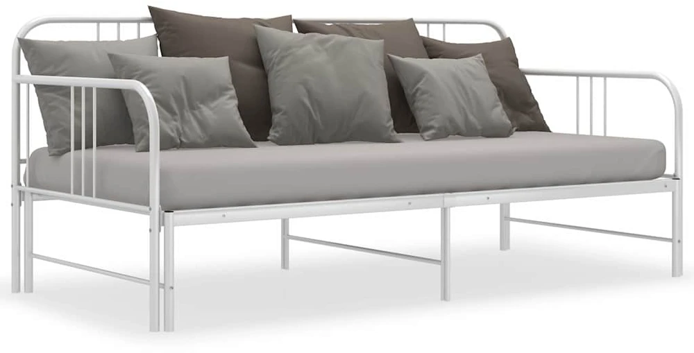 Ištraukiamos sofos-lovos rėmas, baltas, 90x200cm, metalas
