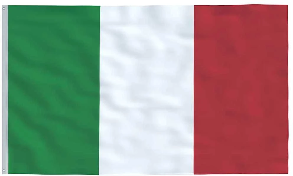 Italijos vėliava su stiebu, aliuminis, 5,55m