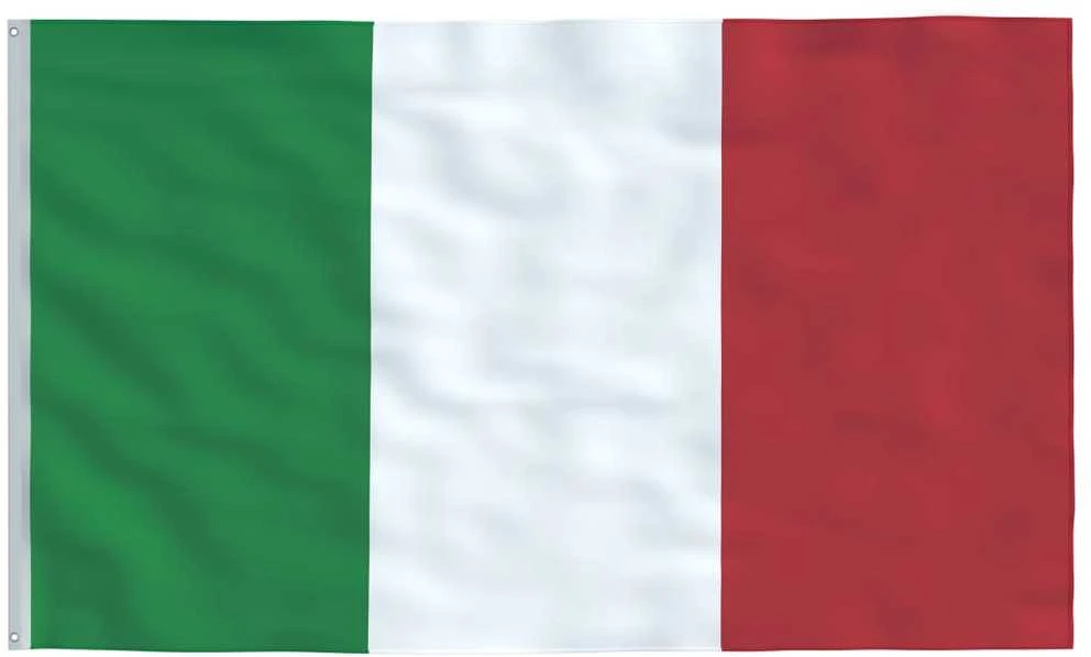 Italijos vėliava su stiebu, aliuminis, 6,23m