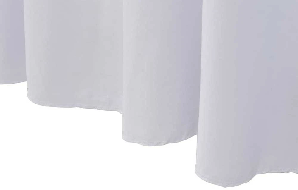Įtempiamos staltiesės su sijonais, 2 vnt., baltos, 183x76x74 cm