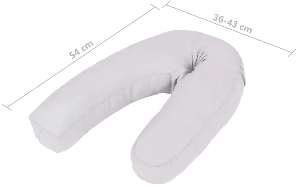 J-formos pagalvė nėščiosioms, 54x(36-43)cm, pilka