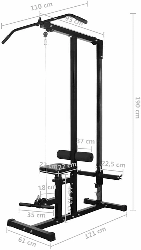Jėgos treniruoklis su svoriais, 40 kg