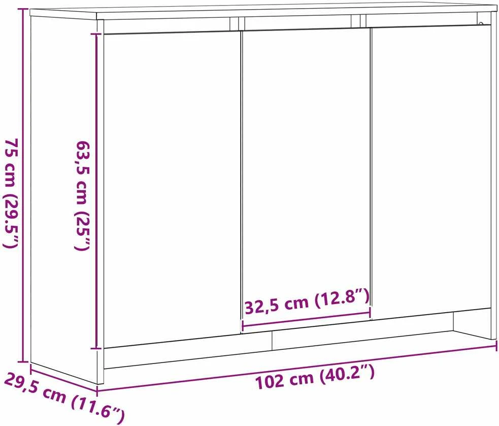 Kabalas Juoda 102 x 29.5 x 75 cm Apdirbta mediena