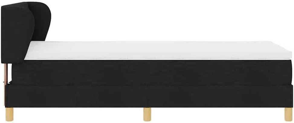 Kiemas lova su galvūgalio Juoda 80 x 200 cm audinys