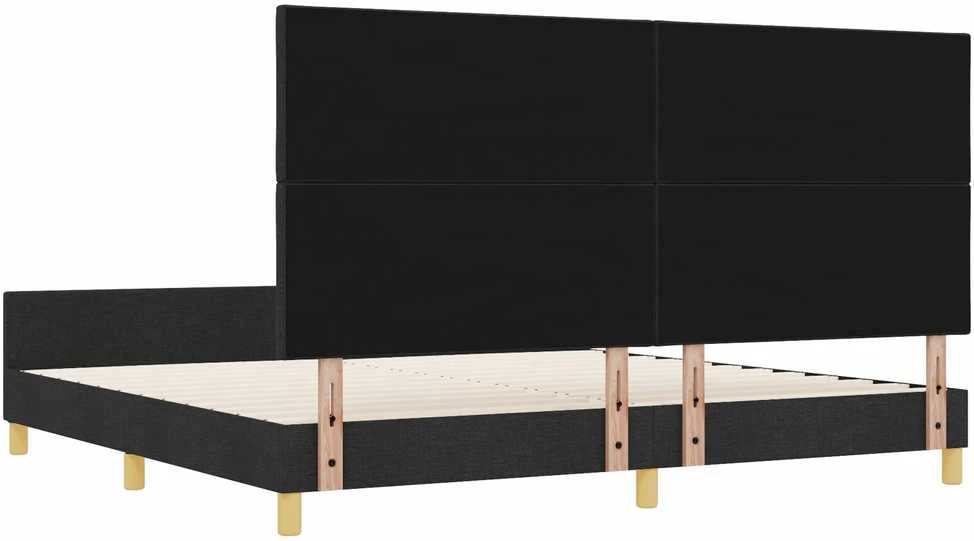 Lovos rėmas su galvūgalio Juoda 200 x 200 cm audinys
