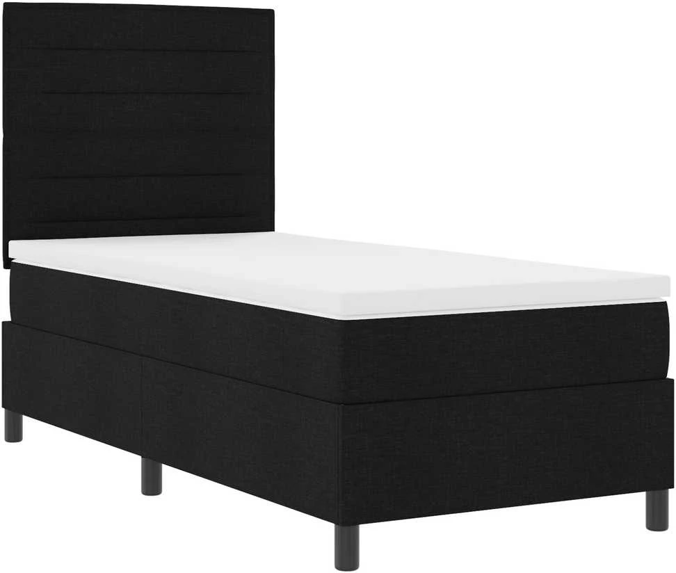 Kiemas lova su čiužiniu su galvūgalio Juoda 80 x 200 cm audinys